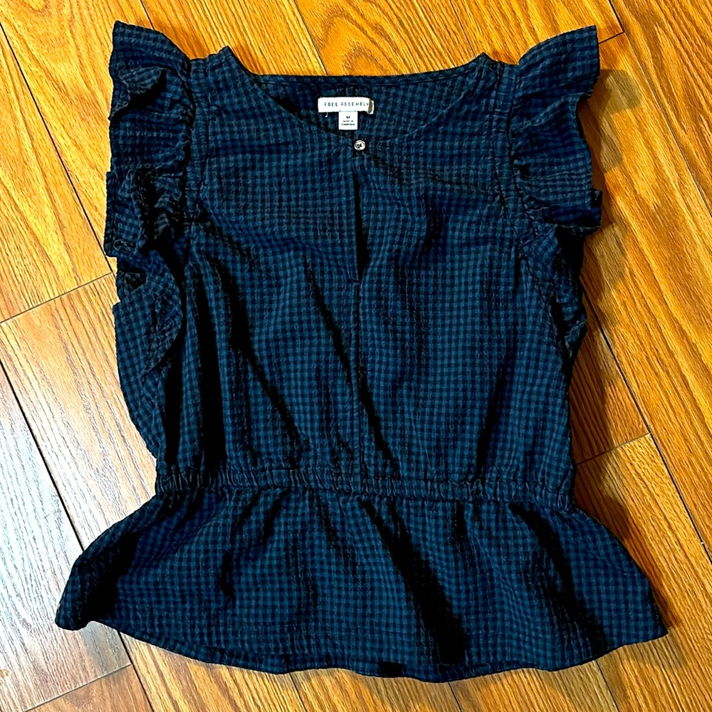 Free Assembly Women's Sleeveless Ruffle Top